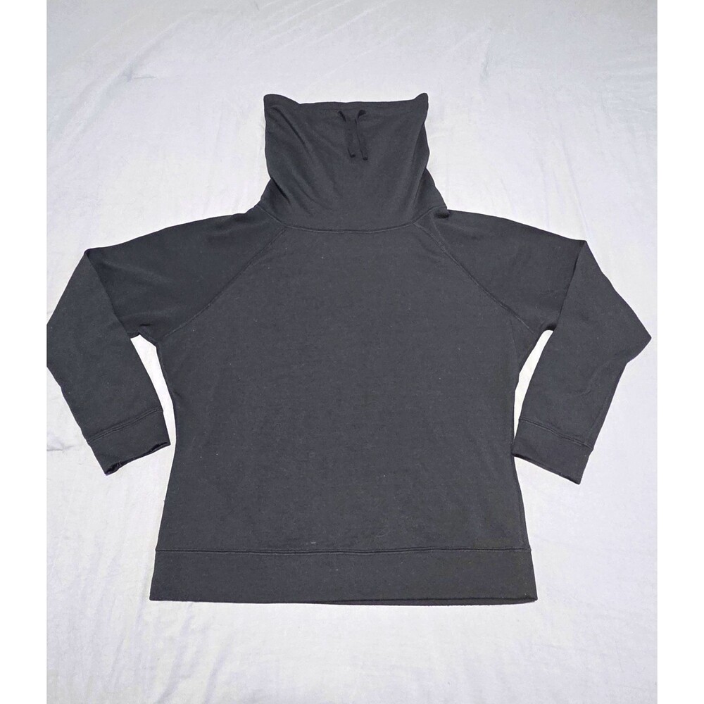 Nike Dri-FIT Black Cowl Funnel Neck Drawstring Pullover Sweatshirt Womens Medium
